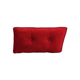 Velvet rectangular cushion, dark red