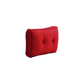 Velvet rectangular cushion, dark red - thumbnail 2
