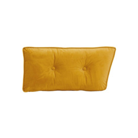 Velvet rectangular cushion, mustard