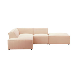 Mojo Modular Corner Sofa, boucle pink