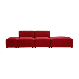 Mojo Modular Sofa, dark red