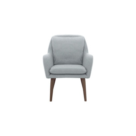 Luie Chair, boucle beige, Leg colour: white - thumbnail 1