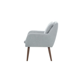 Luie Chair, boucle beige, Leg colour: white - thumbnail 3