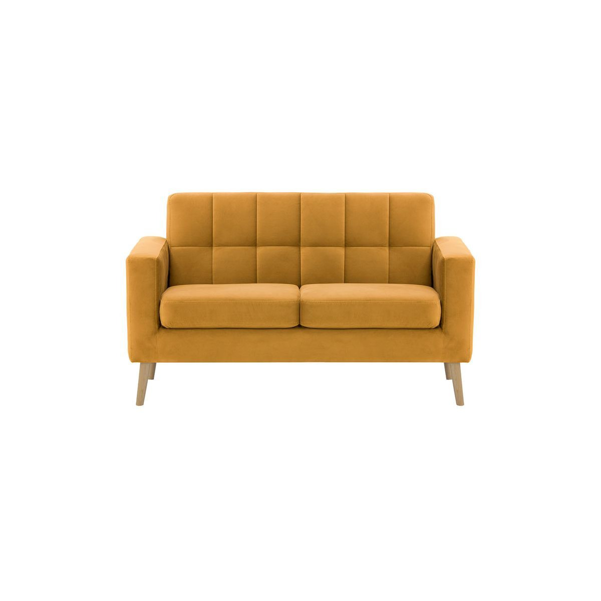 Neat 2 Seater Sofa in a Box, mustard, Leg colour: like oak - image 1