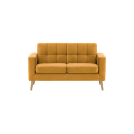 Neat 2 Seater Sofa in a Box, mustard, Leg colour: like oak - thumbnail 1