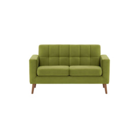 Neat 2 Seater Sofa in a Box, olive green, Leg colour: aveo