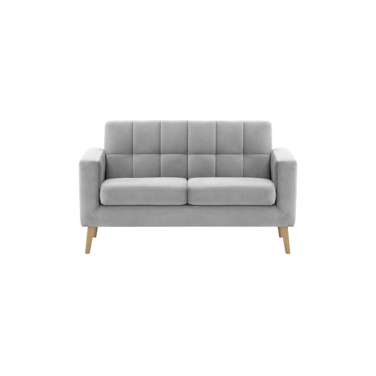 Neat 2 Seater Sofa in a Box, light grey, Leg colour: black - image 1