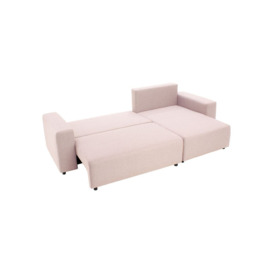 Homely Right Hand Corner Sofa Bed, pastel pink - thumbnail 2