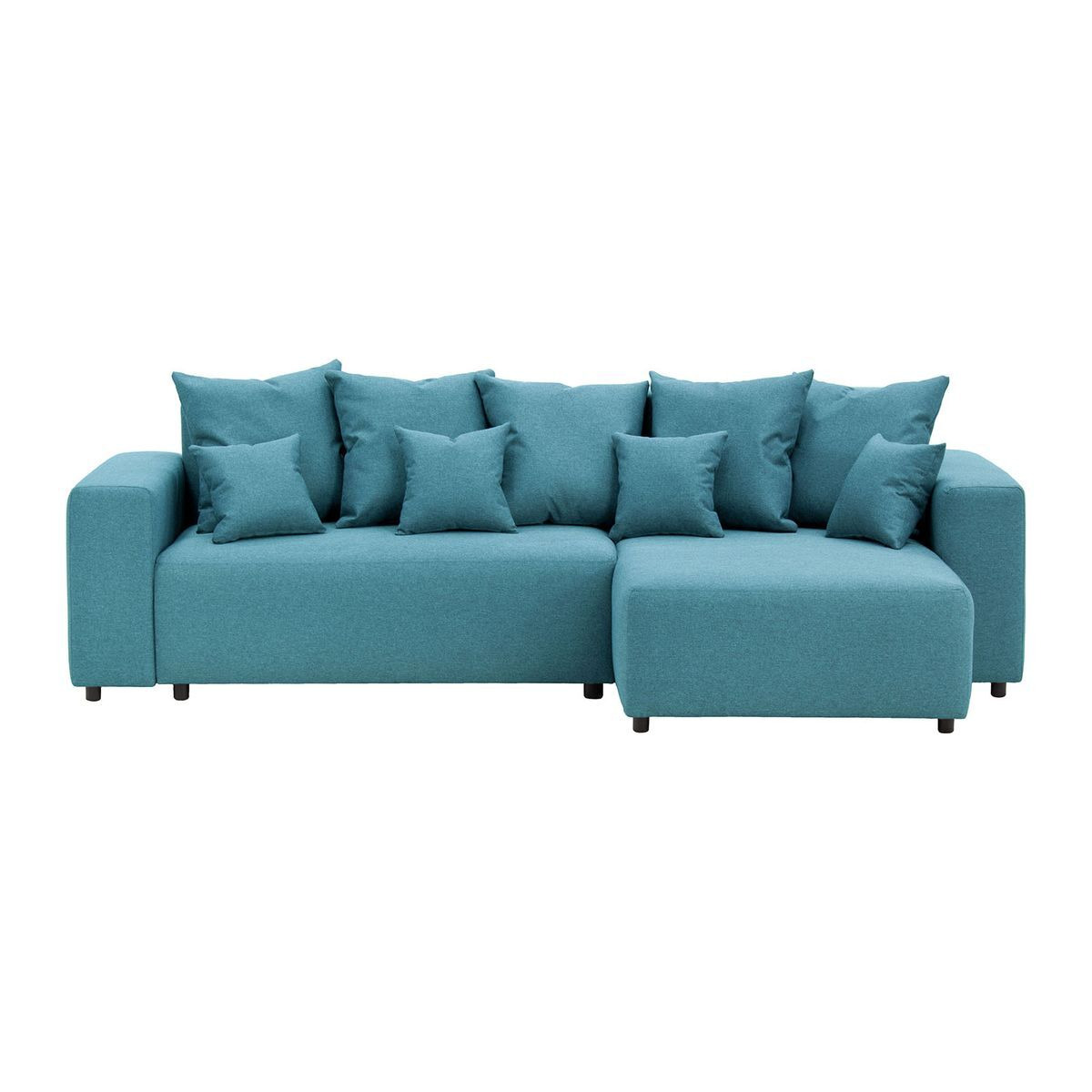 Homely Right Hand Corner Sofa Bed, turquoise - image 1