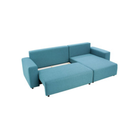 Homely Right Hand Corner Sofa Bed, turquoise - thumbnail 3