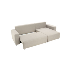 Homely Right Hand Corner Sofa Bed, boucle ivory - thumbnail 2