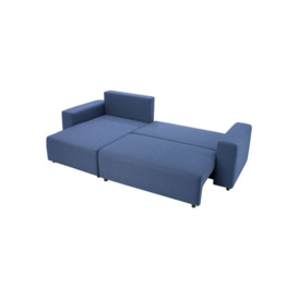 Homely Left Hand Corner Sofa Bed, navy blue - thumbnail 2