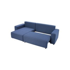 Homely Left Hand Corner Sofa Bed, navy blue - thumbnail 3