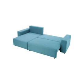 Homely Left Hand Corner Sofa Bed, turquoise - thumbnail 2