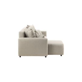 Homely Left Hand Corner Sofa Bed, boucle brown - thumbnail 2