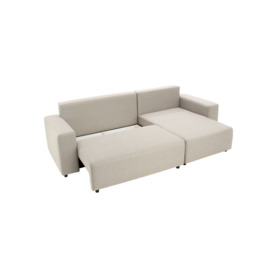 Solace Right Hand Corner Sofa Bed, beige - thumbnail 3