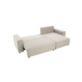 Solace Right Hand Corner Sofa Bed, beige - thumbnail 2