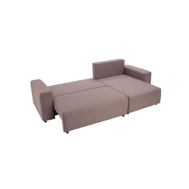 Solace Right Hand Corner Sofa Bed, light brown - thumbnail 2