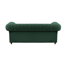 Chesterfield Max 2 Seater Sofa Bed, dark green, Leg colour: dark oak - thumbnail 3