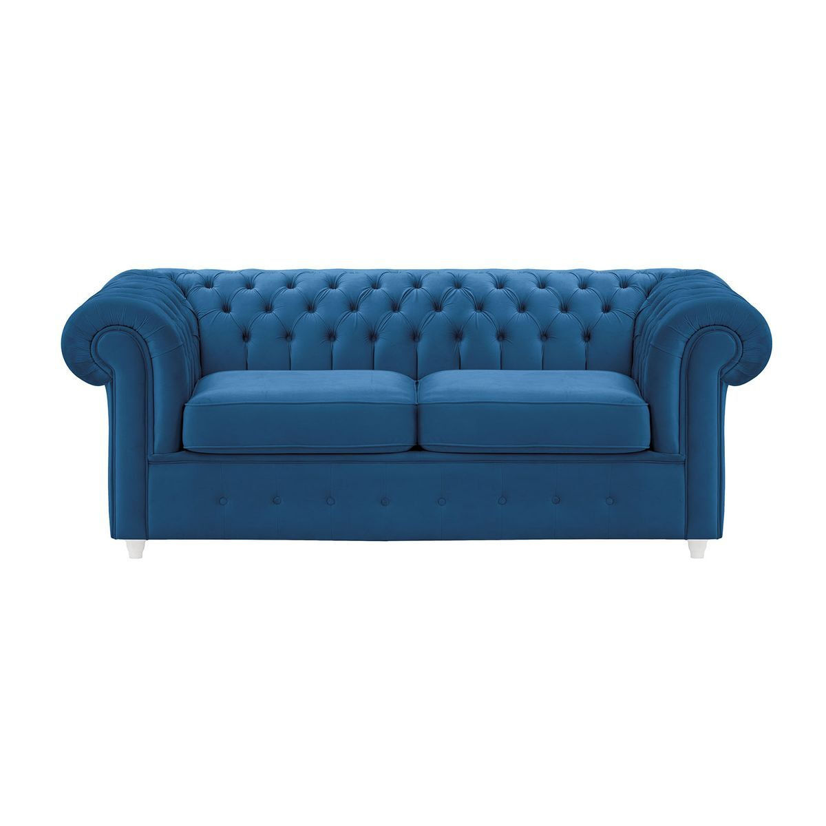 Chesterfield Max 2 Seater Sofa Bed, blue, Leg colour: white - image 1