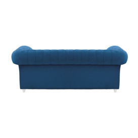 Chesterfield Max 2 Seater Sofa Bed, blue, Leg colour: white - thumbnail 3