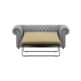 Chesterfield Max 2 Seater Sofa Bed, silver, Leg colour: dark oak - thumbnail 2