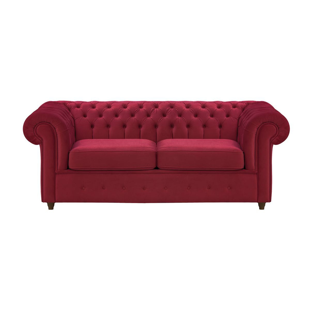 Chesterfield Max 2 Seater Sofa Bed, pink, Leg colour: dark oak - image 1