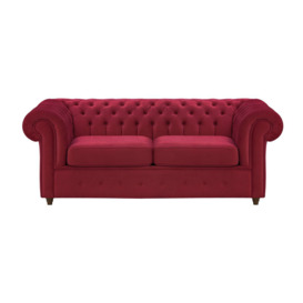 Chesterfield Max 2 Seater Sofa Bed, pink, Leg colour: dark oak