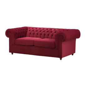 Chesterfield Max 2 Seater Sofa Bed, pink, Leg colour: dark oak - thumbnail 3
