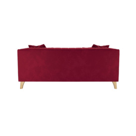 Barra 2 Seater Sofa, dark red, Leg colour: like oak - thumbnail 2
