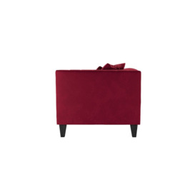 Barra 2 Seater Sofa, dark red, Leg colour: black - thumbnail 3