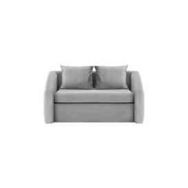 Alma 2 Seater Sofa Bed, silver