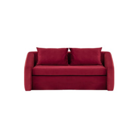 Alma 3 Seater Sofa Bed, dark red - thumbnail 1