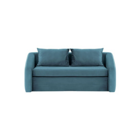 Alma 3 Seater Sofa Bed, dirty blue - thumbnail 1