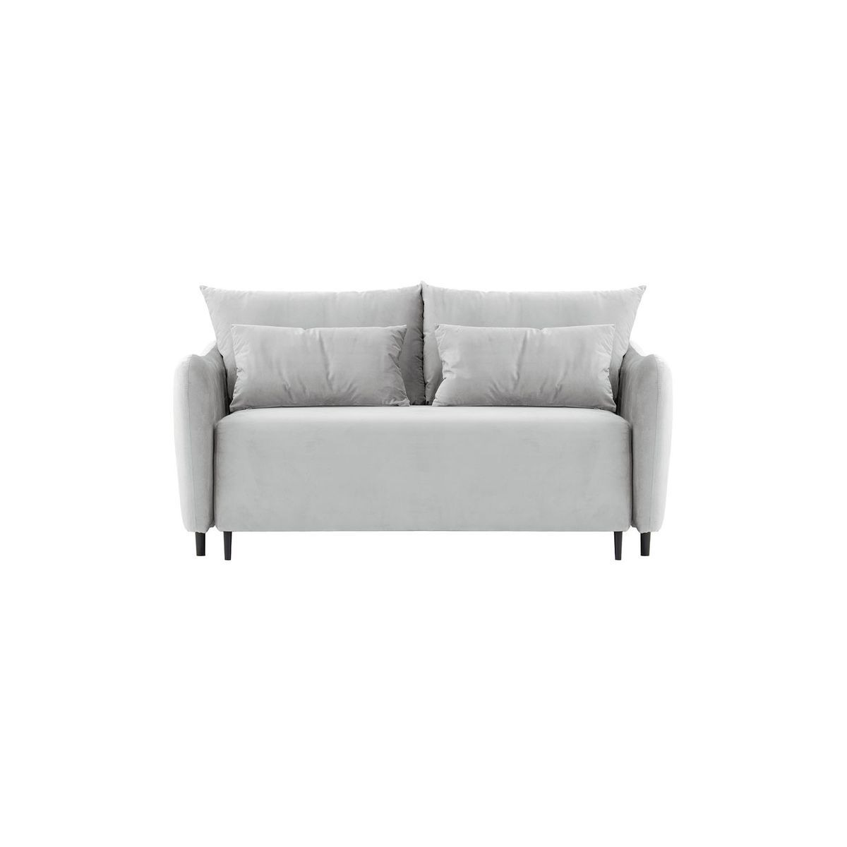 Zoya 2 seater Sofa Bed, silver, Leg colour: black - image 1