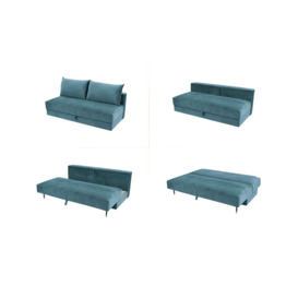 Vena 3 seater Sofa Bed, dirty blue - thumbnail 2