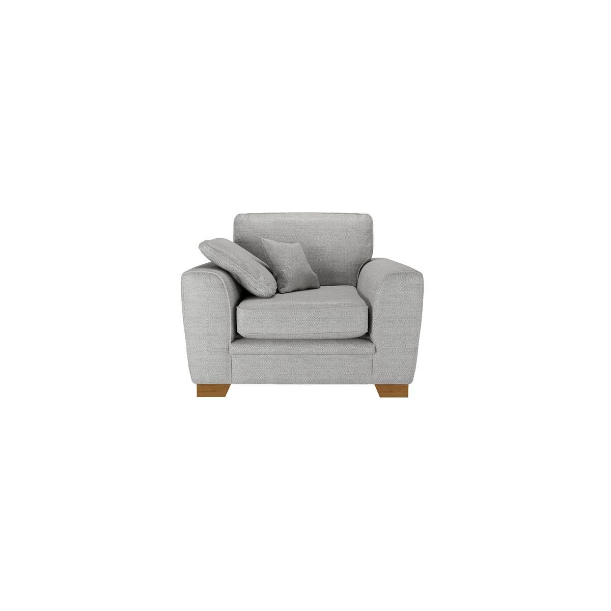 Ronay Armchair, light grey, Leg colour: aveo - image 1