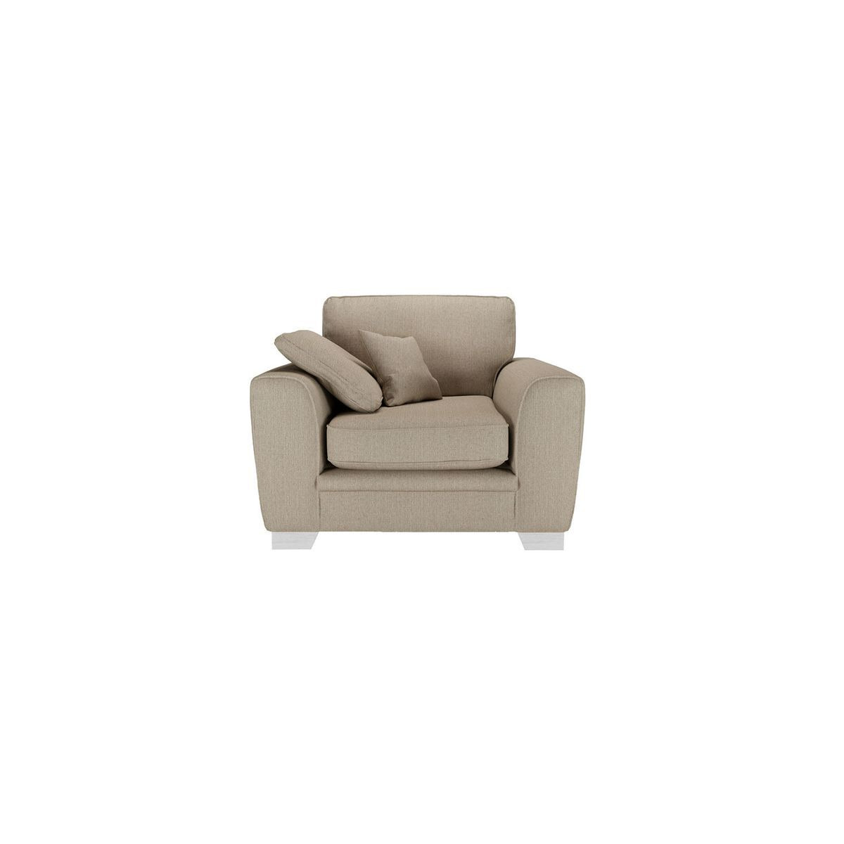 Ronay Armchair, beige, Leg colour: white - image 1