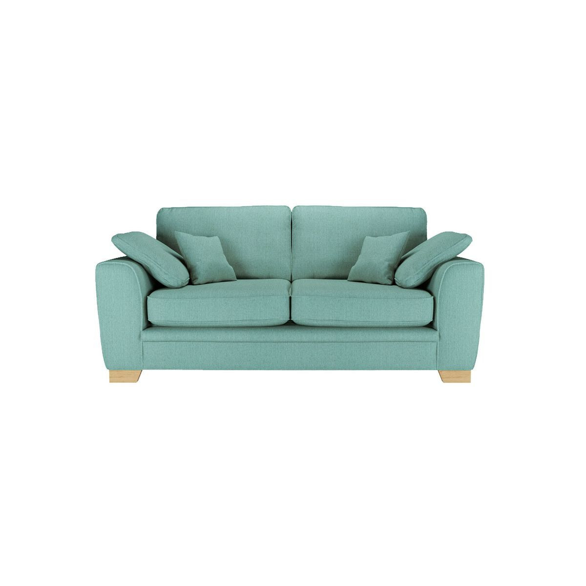 Ronay 2-seater Sofa, turquoise, Leg colour: like oak - image 1
