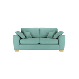 Ronay 2-seater Sofa, turquoise, Leg colour: like oak - thumbnail 1