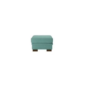 Ronay Footstool, turquoise, Leg colour: dark oak - thumbnail 3