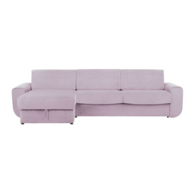 Salsa corner sofa bed with storage, lilac - thumbnail 1