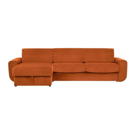 Salsa corner sofa bed with storage, red - thumbnail 1