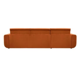 Salsa corner sofa bed with storage, boucle brown - thumbnail 3