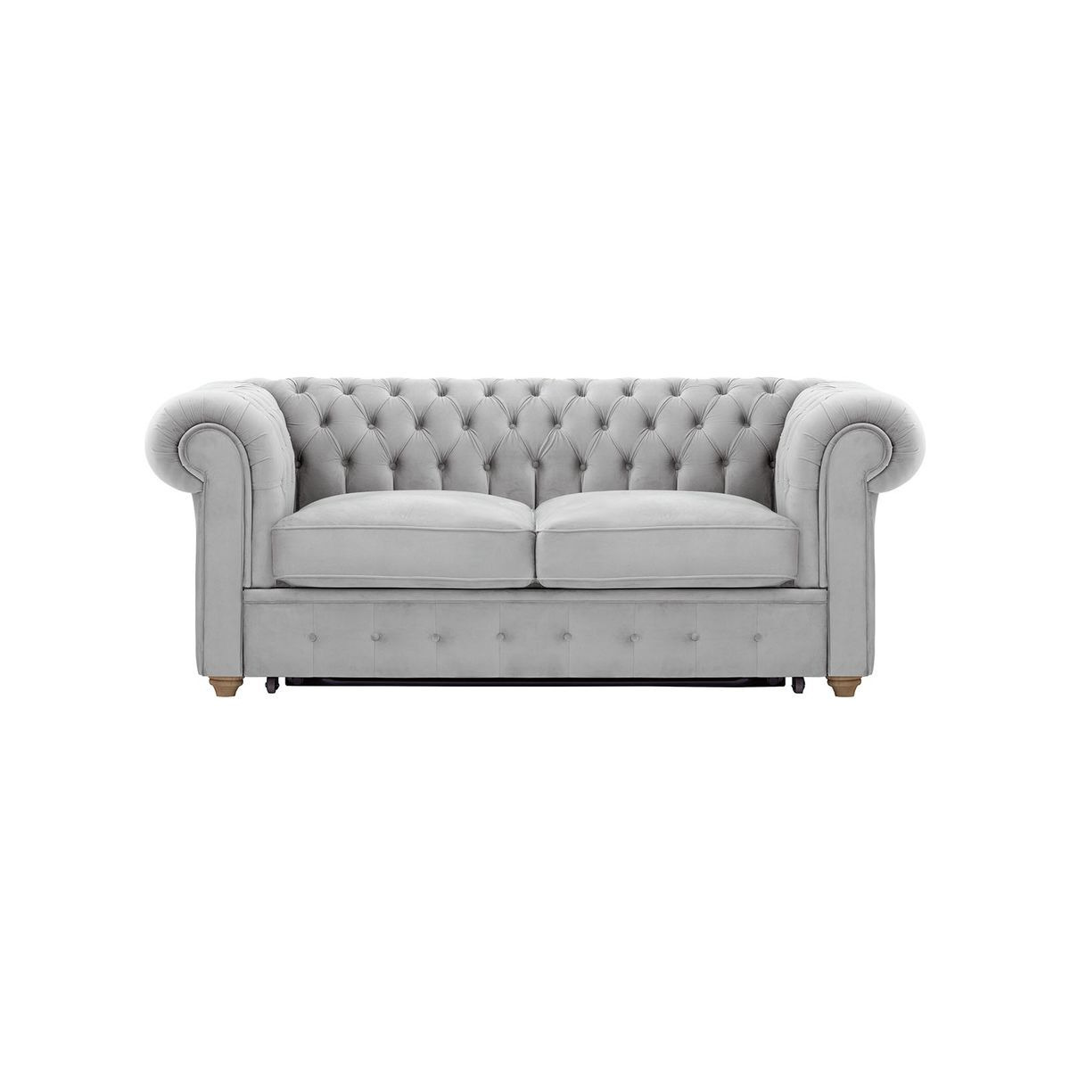 Chesterfield Max Borneo 2-seater sofa bed, silver, Leg colour: wax black - image 1