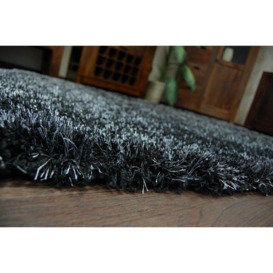 Errol Shag Pile Rug Black, 120x170 cm - thumbnail 3