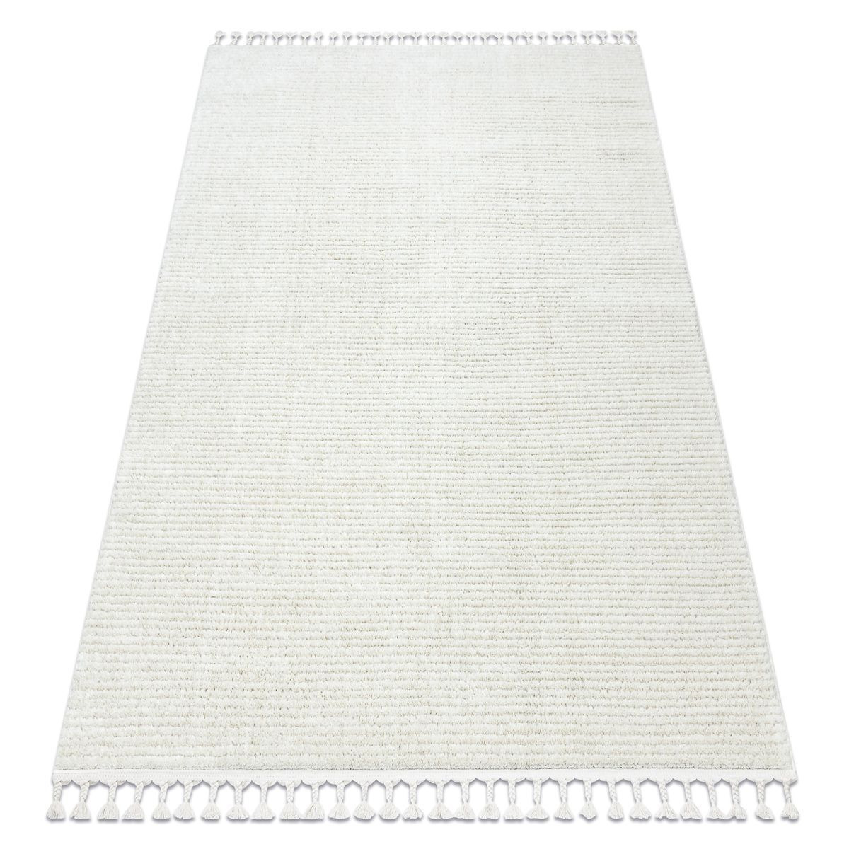 Carpet Barinio stripes white Fringe Berber Moroccan shaggy, 140x190 cm - image 1