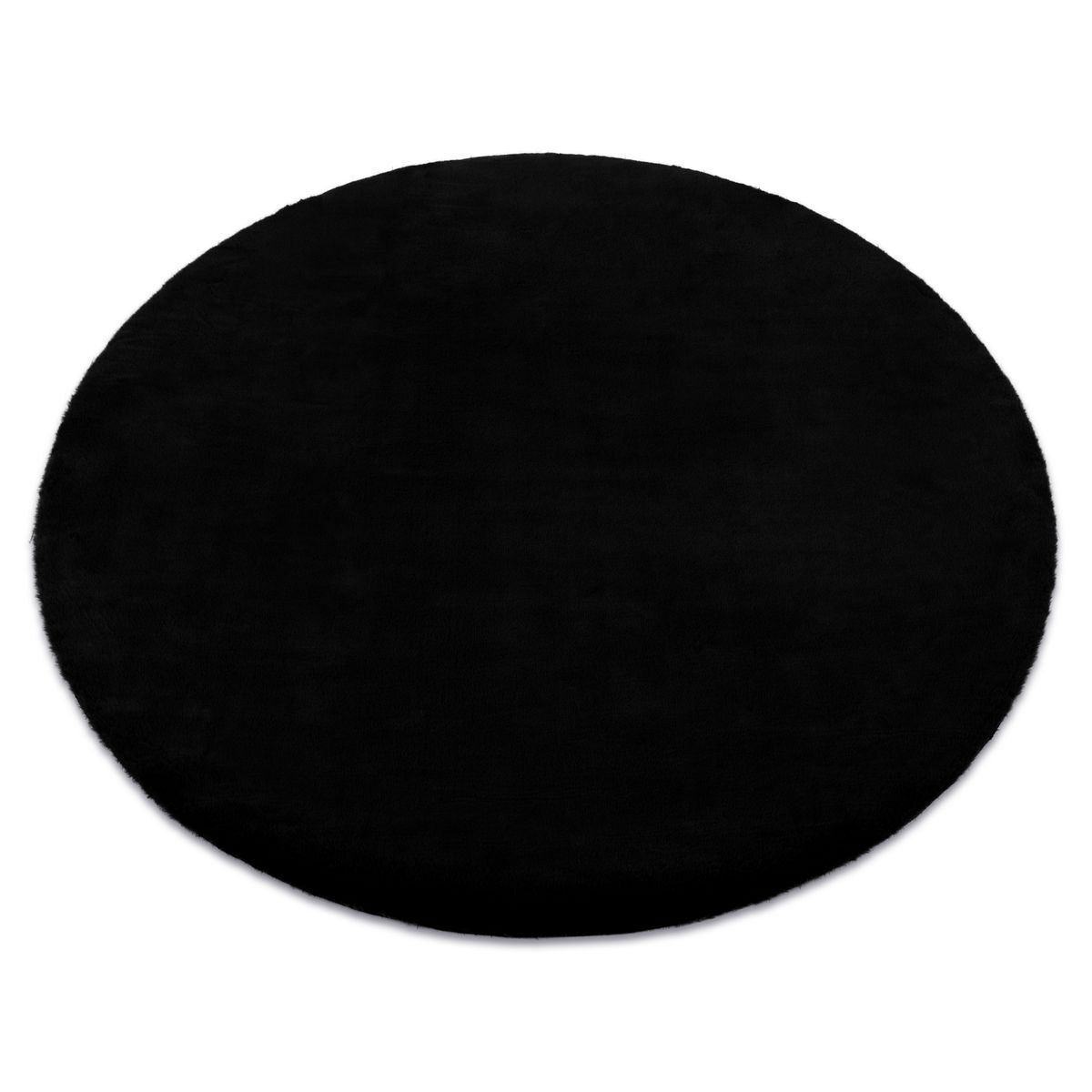 Taol Single Coloured Rug in Black, circle 100 cm - image 1