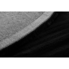 Taol Single Coloured Rug in Black, circle 100 cm - thumbnail 3