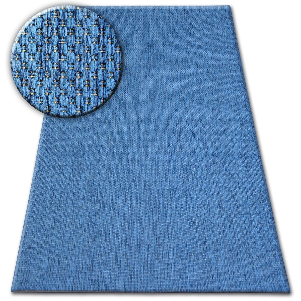 Cika Single Coloured Rug Blue, 140x200 cm - image 1